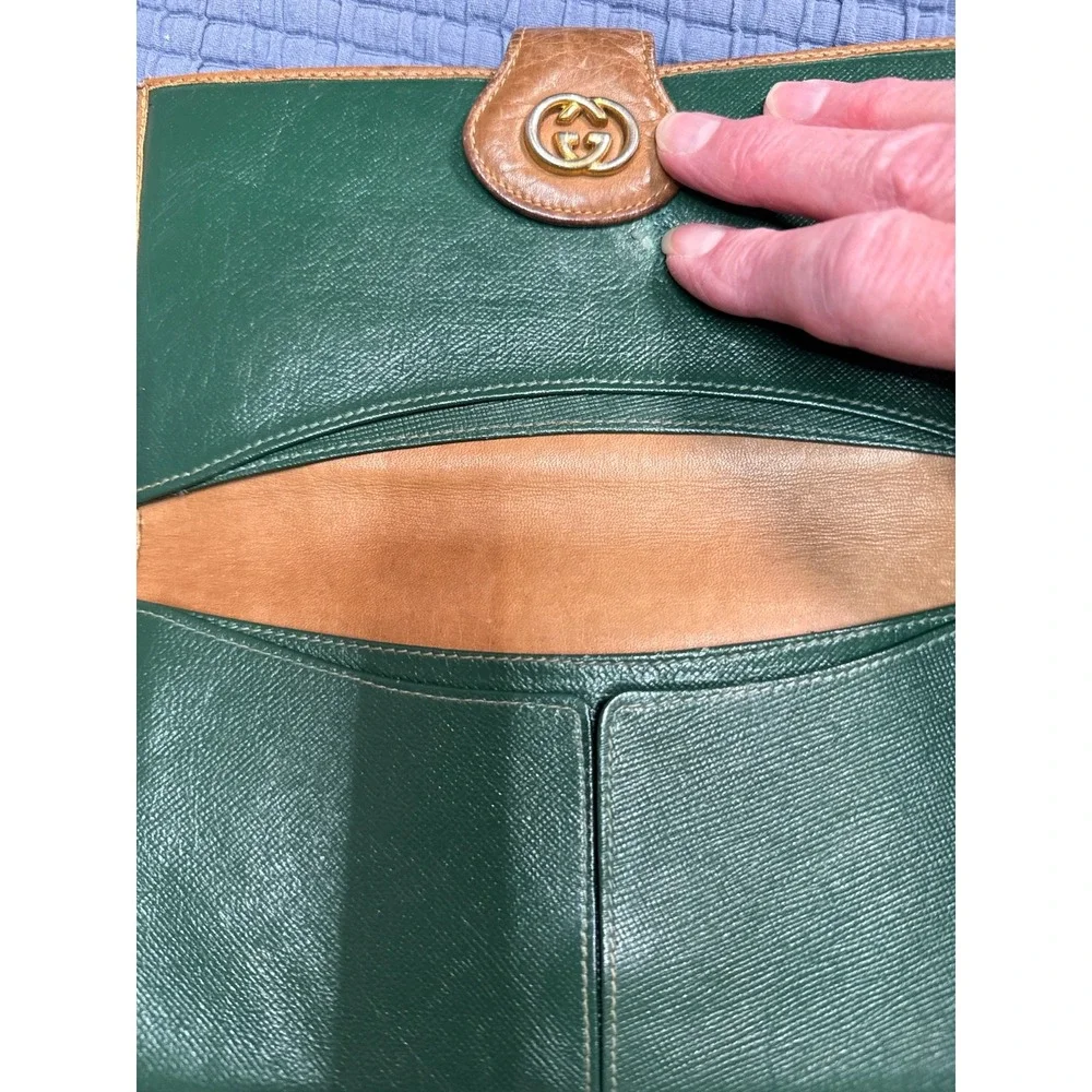 Vintage Gucci Micro GG Monogram Canvas Continental Wallet Brown Leather  Italy - Picture 6 of 12